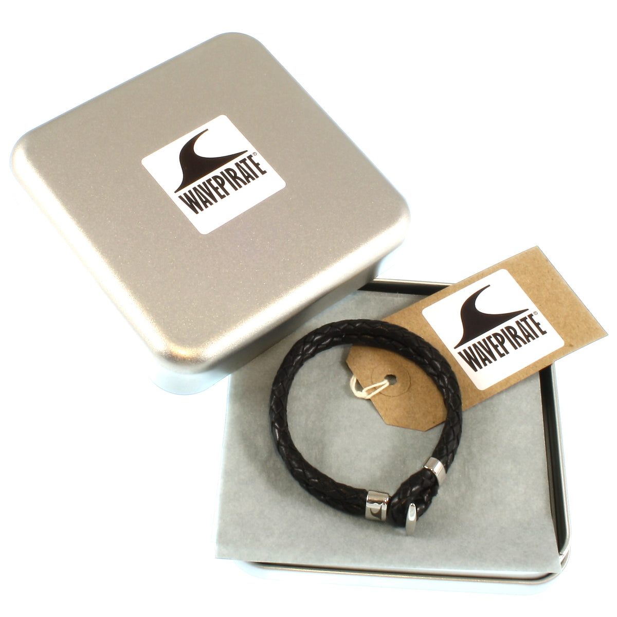 Leder-Armband-Herren-Aruba-schwarz-geflochten-Edelstahlverschluss-geschenkverpackung-wavepirate-shop-f