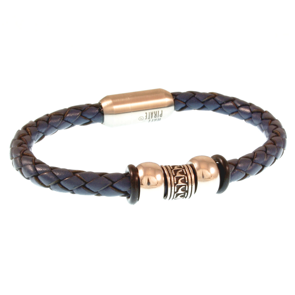 Leder-Armband-Herren-Damen-atoll-blau-geflochten-Edelstahlverschluss-hinten-wavepirate-shop-f