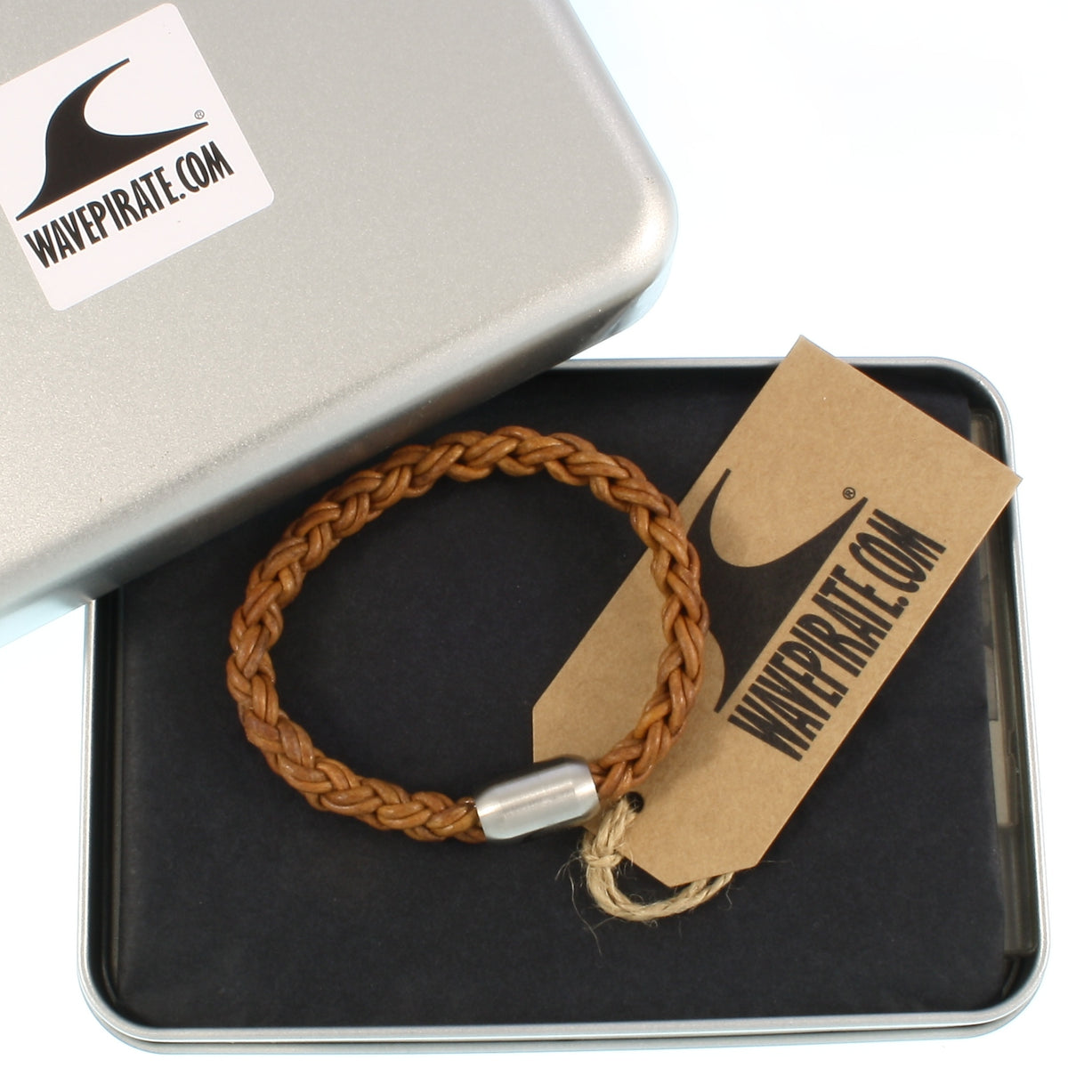 Leder-Armband-Herren-Fuerte-Cognac-geflochten-Edelstahlverschluss-geschenkverpackung-wavepirate-shop-zo