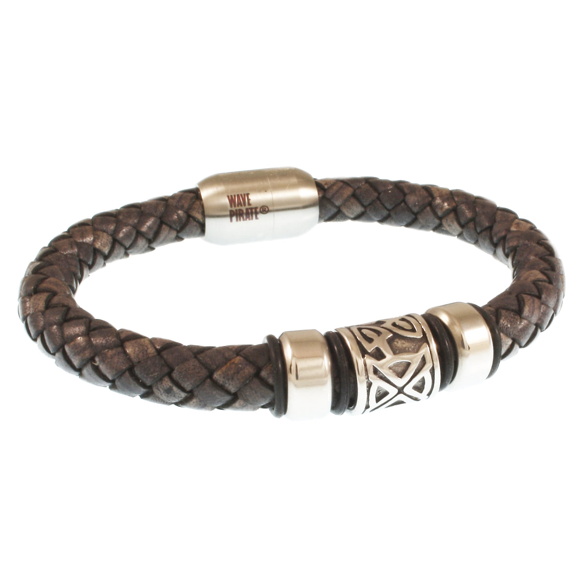 Leder-Armband-Herren-Fuerte-Shine-grau-geflochten-Edelstahlverschluss-hinten-wavepirate-shop-f