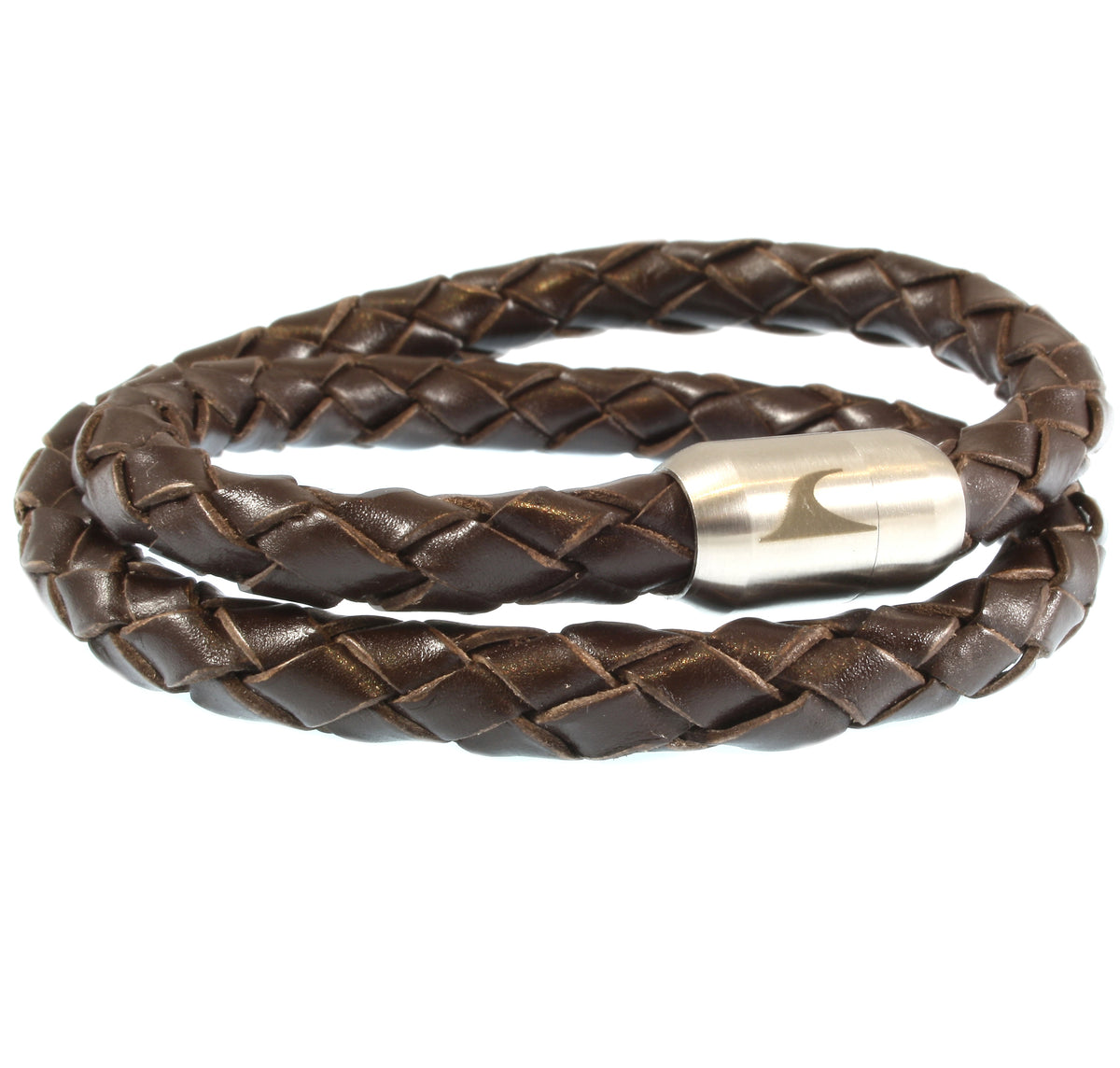 Leder-Armband-Herren-Fuerte-Xl-braun-geflochten-Edelstahlverschluss-vorn-wavepirate-shop-f