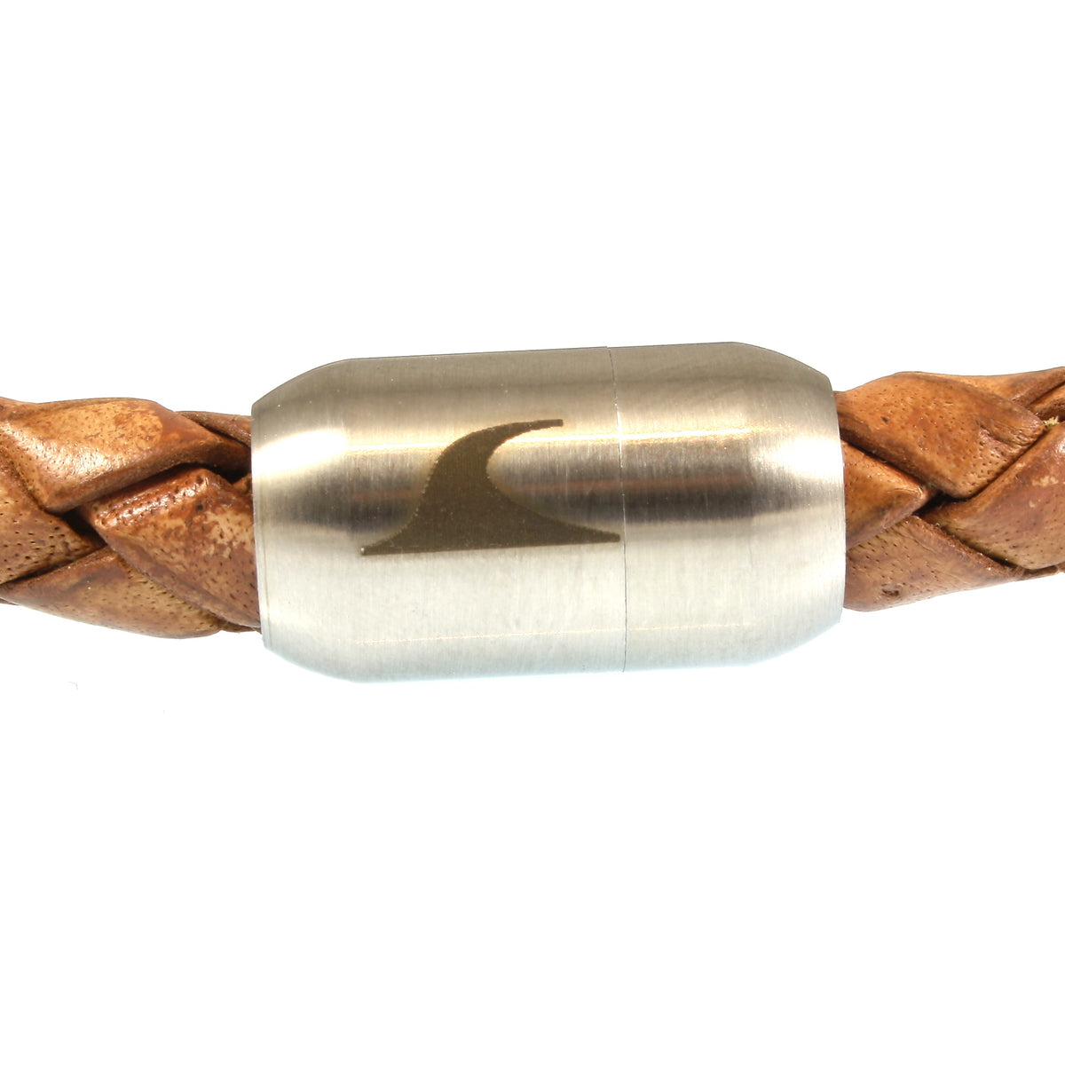 Leder-Armband-Herren-Fuerte-cognac-geflochten-Edelstahlverschluss-detail-wavepirate-shop-fxl