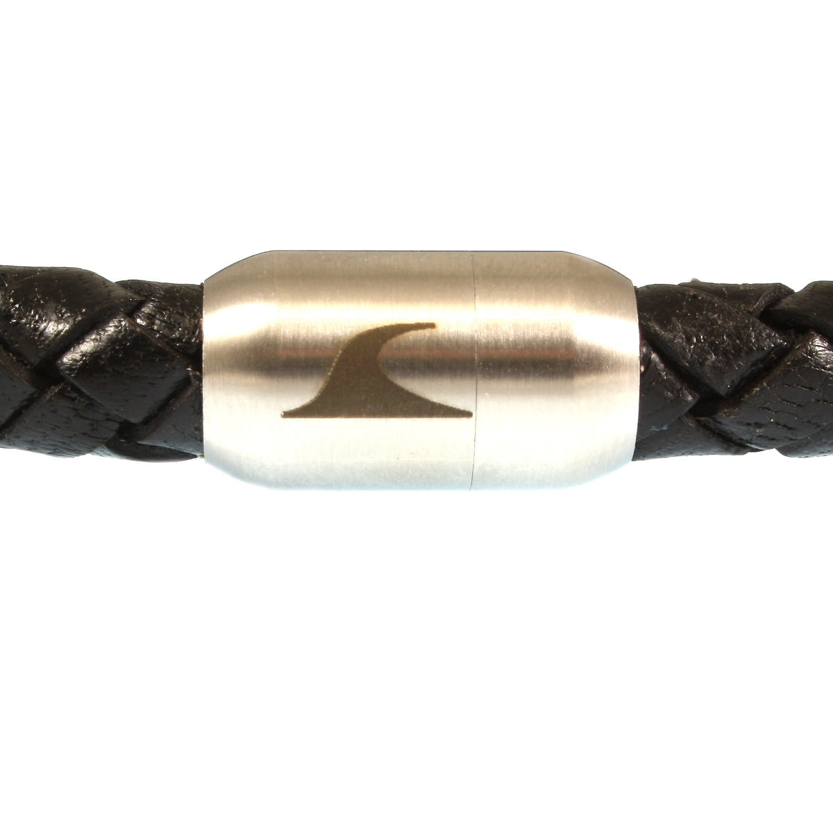Leder-Armband-Herren-Fuerte-schwarz-geflochten-Edelstahlverschluss-detail-wavepirate-shop-fxl