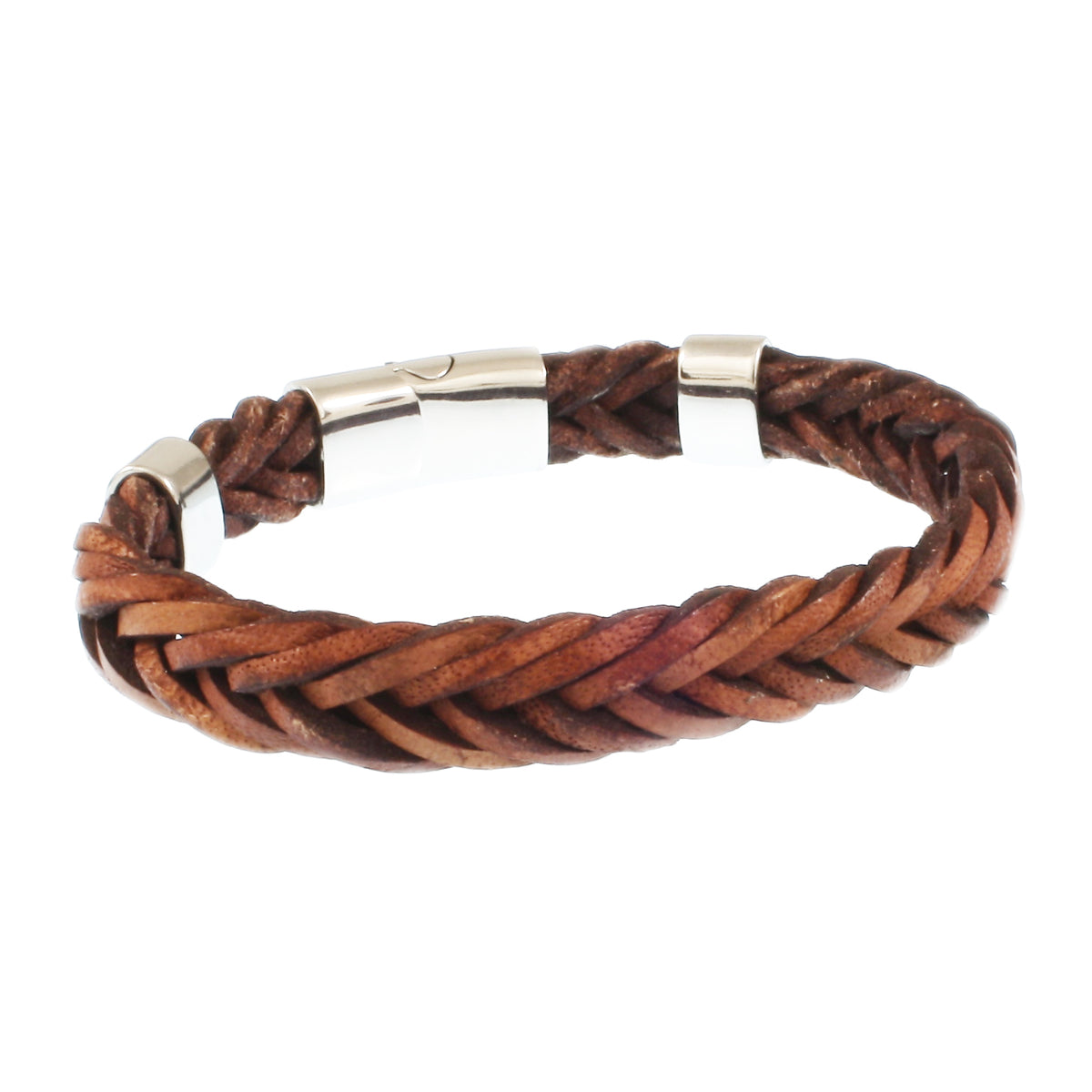 Leder-Armband-Herren-Groove-cognac-geflochten-Edelstahlverschluss-hinten-wavepirate-shop-10