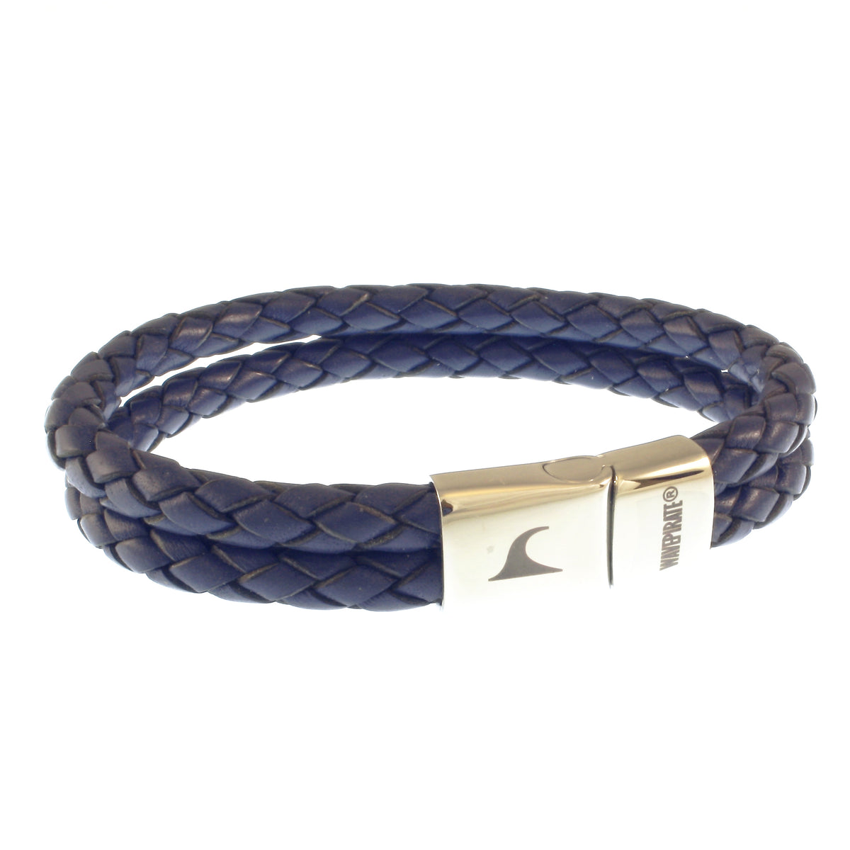 Leder-Armband-Herren-Tarifa-blau-geflochten-Edelstahlverschluss-vorn-wavepirate-shop-f