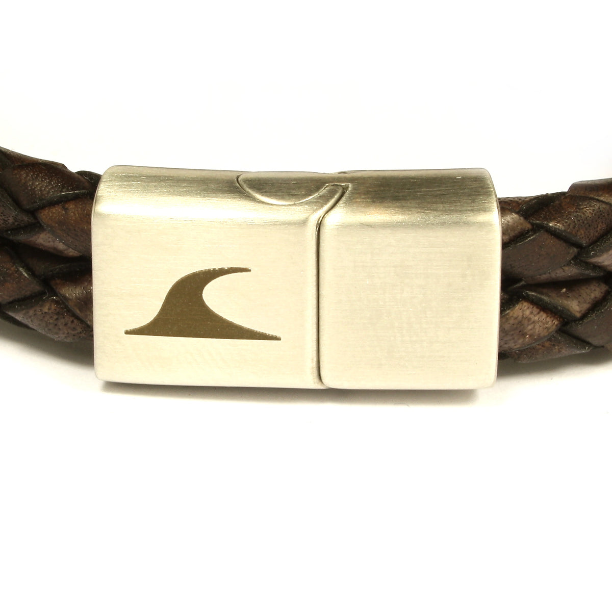 Leder-Armband-Herren-Tarifa-braun-geflochten-Edelstahlverschluss-detail-wavepirate-shop-f