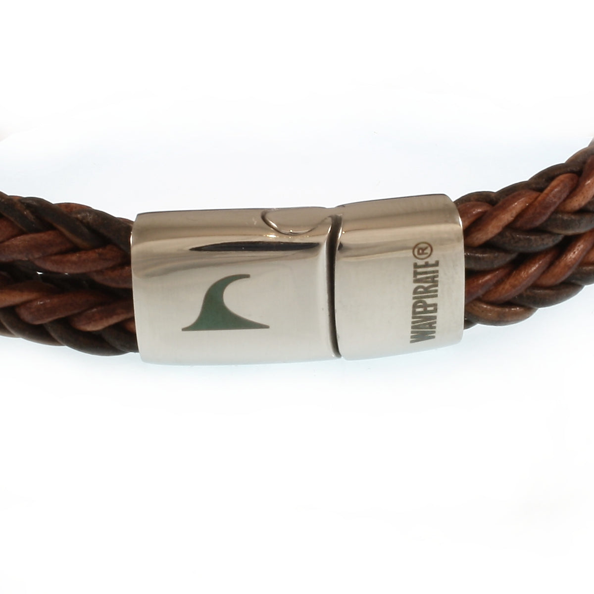 Leder-Armband-Herren-Tarifa-braun-geflochten-Edelstahlverschluss-detail-wavepirate-shop-z8