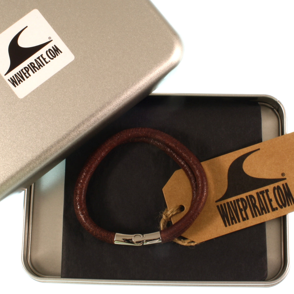Leder-Armband-Herren-Tarifa-braun-massiv-Edelstahlverschluss-geschenkbox-wavepirate-shop-r