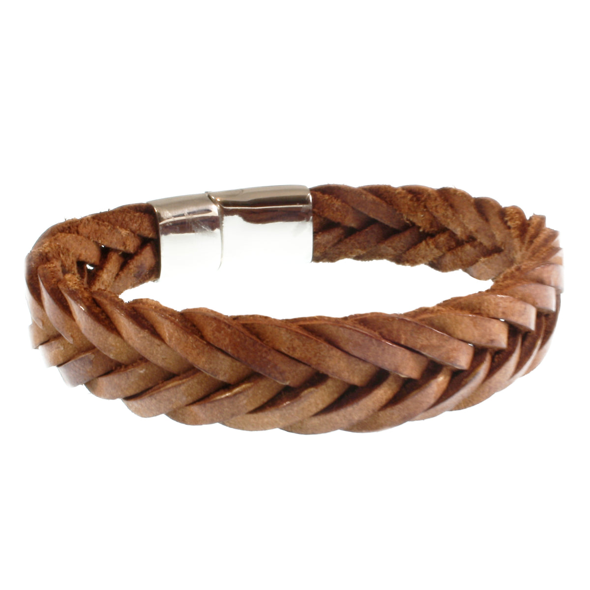 Leder-Armband-Herren-Tarifa-cognac-geflochten-flach-Edelstahlverschluss-hinten-wavepirate-shop-f15