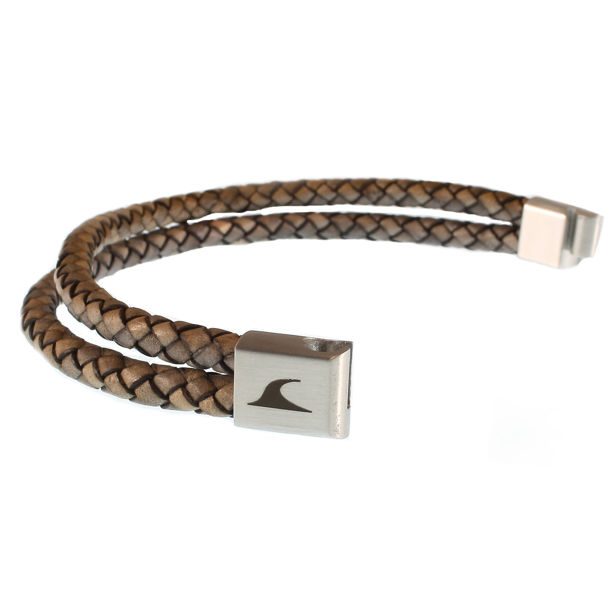Leder-Armband-Herren-Tarifa-nuss-geflochten-Edelstahlverschluss-offen-wavepirate-shop-f