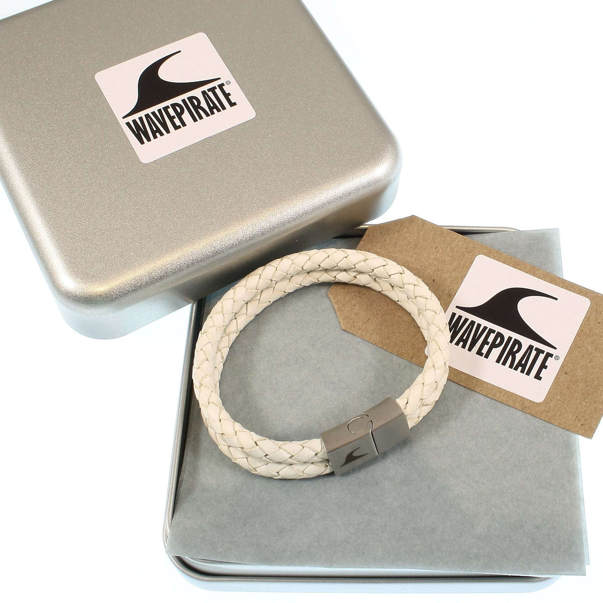 Leder-Armband-Herren-Tarifa-weiss-geflochten-Edelstahlverschluss-geschenkbox-wavepirate-shop-f