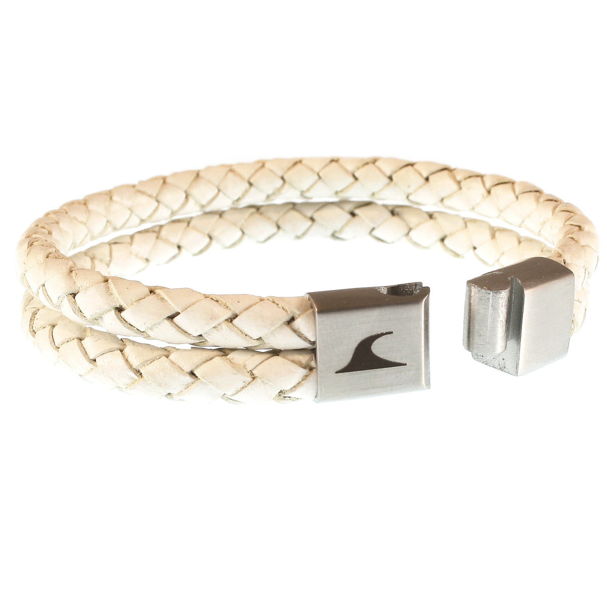 Leder-Armband-Herren-Tarifa-weiss-geflochten-Edelstahlverschluss-offen-wavepirate-shop-f