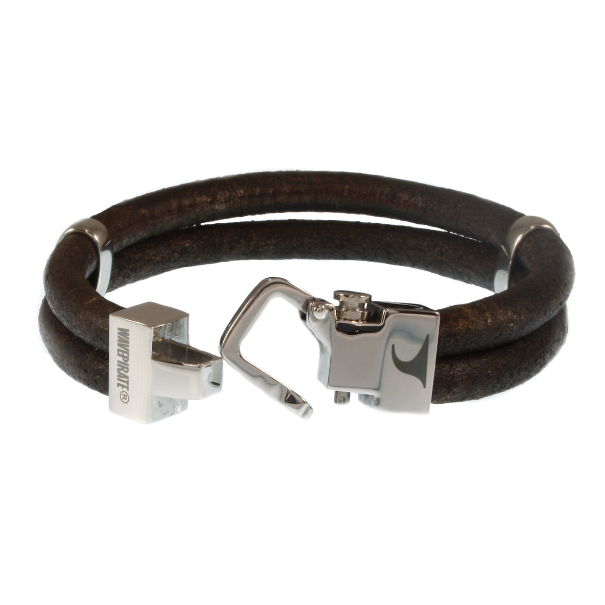 Leder-Armband-Herren-Turn-dunkelbraun-massiv-Edelstahlverschluss-offen-wavepirate-shop-r