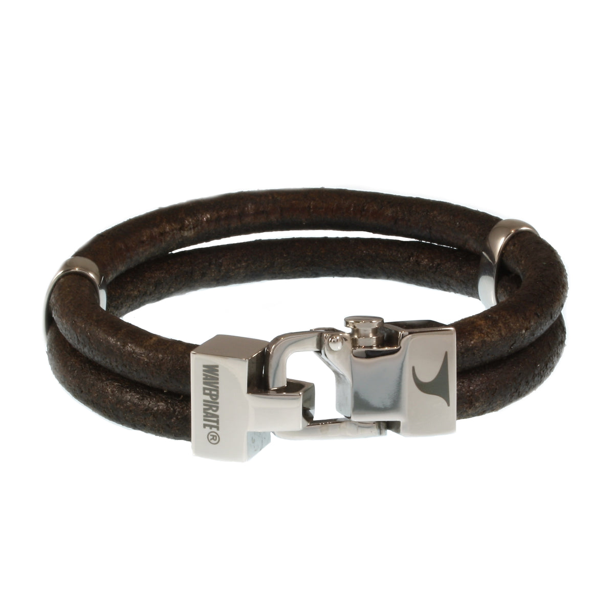 Leder-Armband-Herren-Turn-dunkelbraun-massiv-Edelstahlverschluss-vorn-wavepirate-shop-r