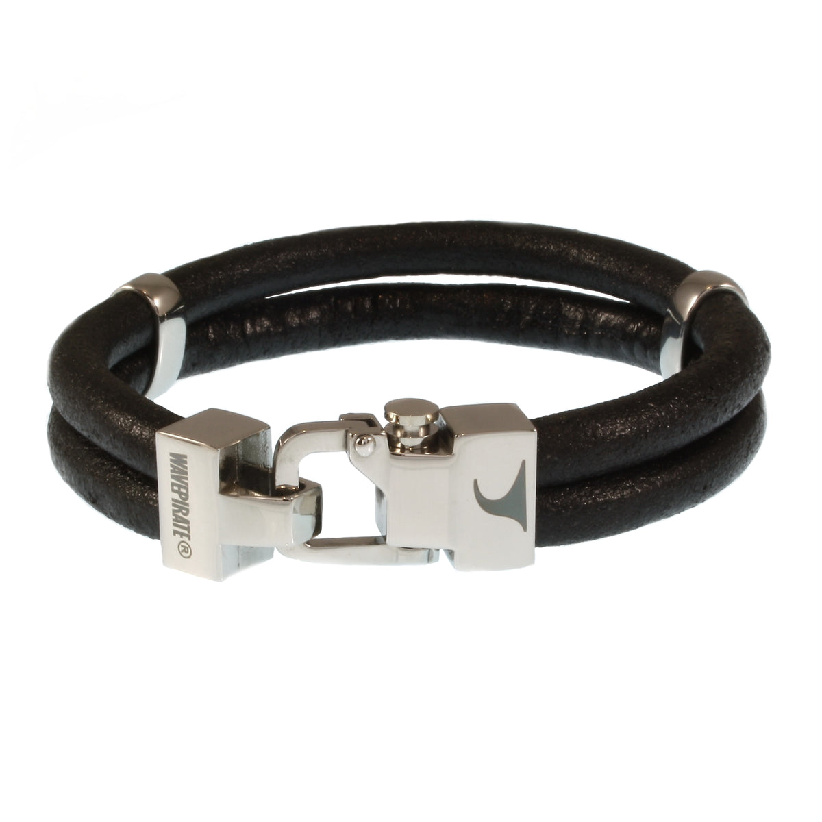 Leder-Armband-Herren-Turn-schwarz-massiv-Edelstahlverschluss-vorn-wavepirate-shop-r
