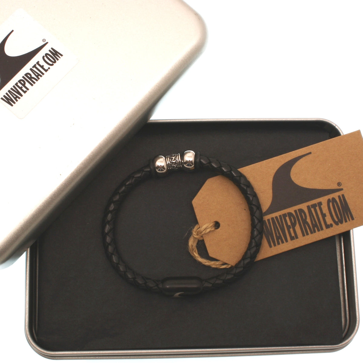 Leder-Armband-Herren-atoll-schwarz-geflochten-Edelstahlverschluss-geschenkverpackung-wavepirate-shop-f