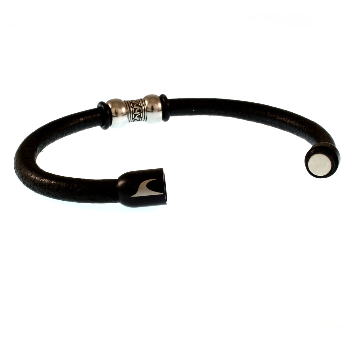 Leder-Armband-Herren-atoll-schwarz-massiv-Edelstahlverschluss-offen-wavepirate-shop-r