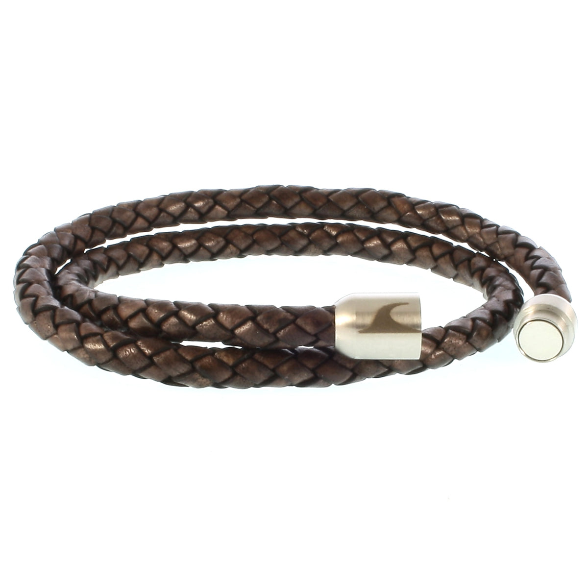 Leder-Armband-Herren-damen-hawaii-braun-geflochten-Edelstahlverschluss-offen-wavepirate-shop-f
