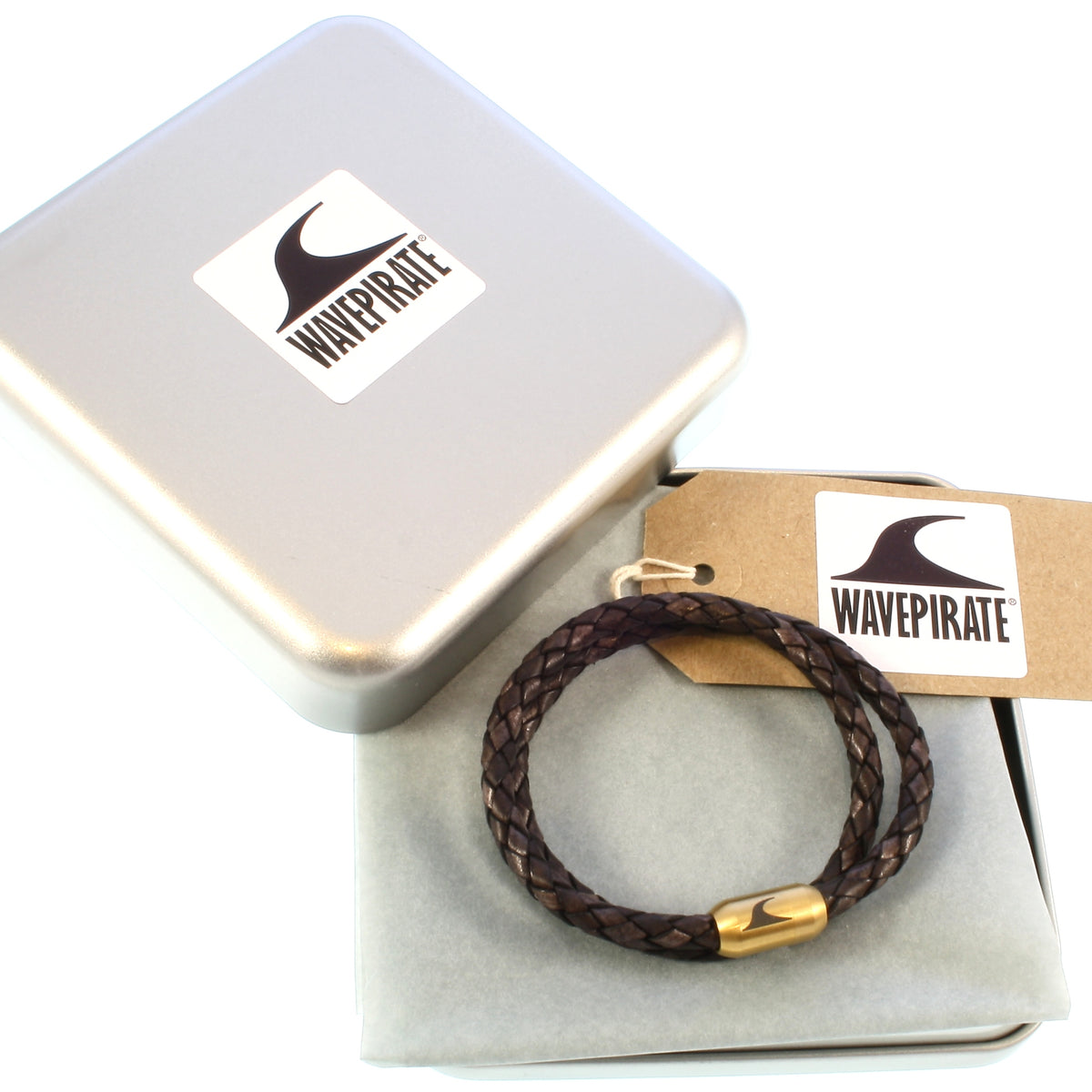 Leder-Armband-Herren-damen-hawaii-braun-gold-geflochten-Edelstahlverschluss-geschenkverpackung-wavepirate-shop-f