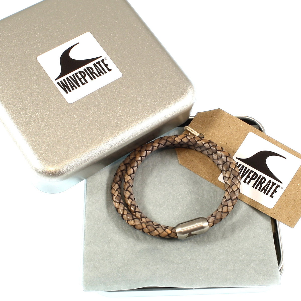 Leder-Armband-Herren-damen-hawaii-nuss-geflochten-Edelstahlverschluss-geschenkverpackung-wavepirate-shop-f