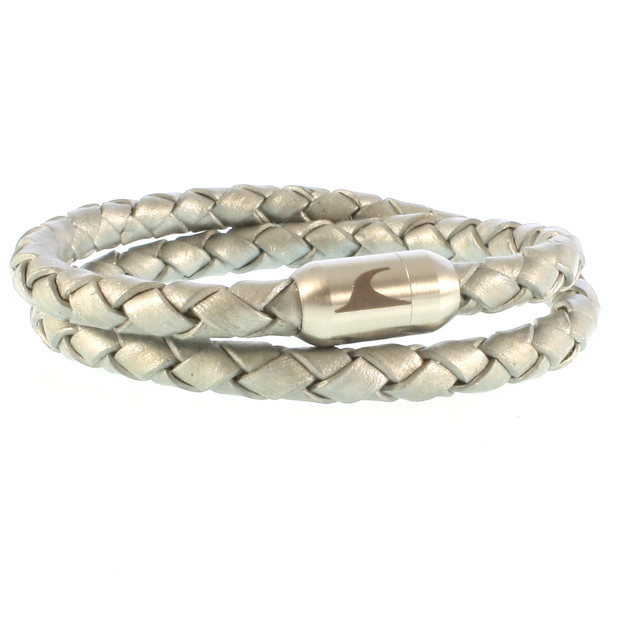 Leder-Armband-Herren-damen-hawaii-silber-geflochten-Edelstahlverschluss-vorn-wavepirate-shop-f