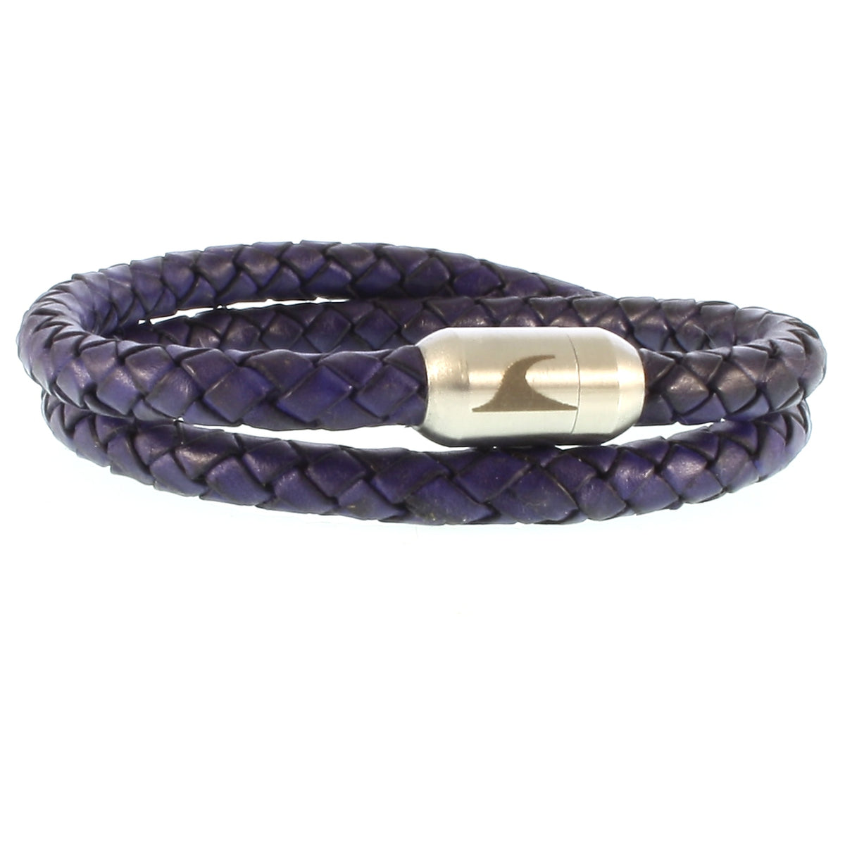 Leder-Armband-Herren-damen-hawaii-ultramarine-geflochten-Edelstahlverschluss-vorn-wavepirate-shop-f