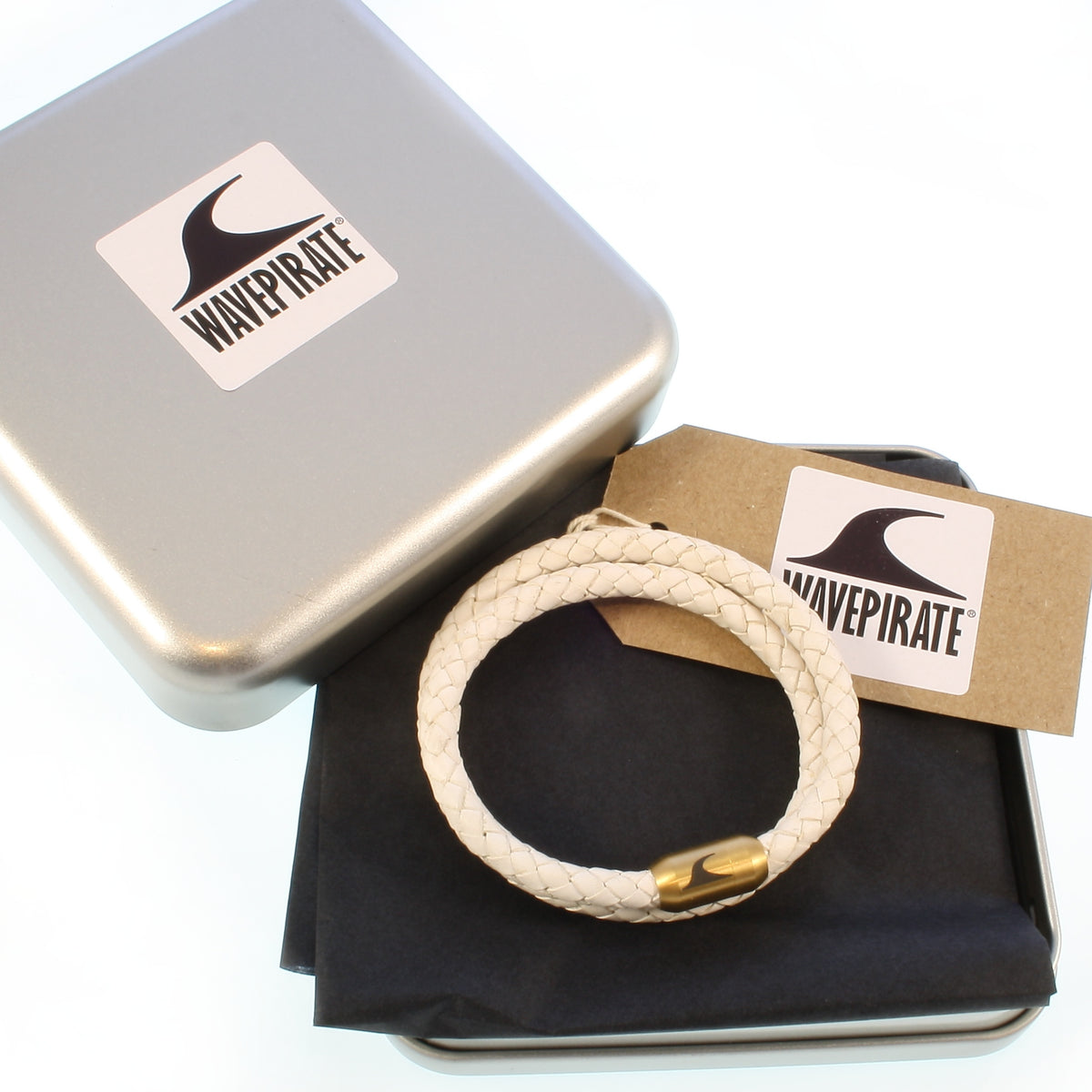 Leder-Armband-Herren-damen-hawaii-weiss-gold-geflochten-Edelstahlverschluss-geschenkverpackung-wavepirate-shop-f