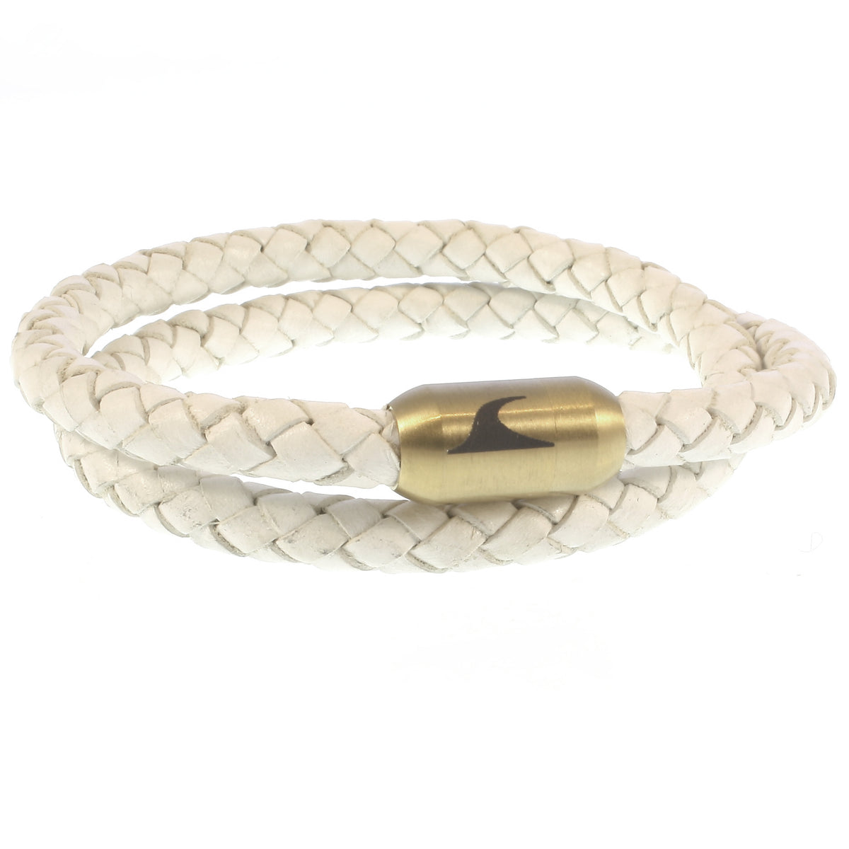 Leder-Armband-Herren-damen-hawaii-weiss-gold-geflochten-Edelstahlverschluss-vorn-wavepirate-shop-f