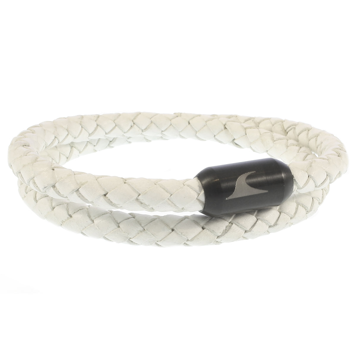 Leder-Armband-Herren-damen-hawaii-weiss-schwarz-geflochten-Edelstahlverschluss-vorn-wavepirate-shop-f