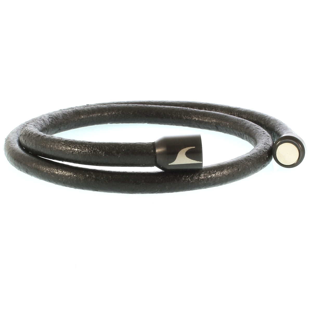 Leder-Armband-Herren-hawaii-schwarz-massiv-Edelstahlverschluss-offen-wavepirate-shop-r