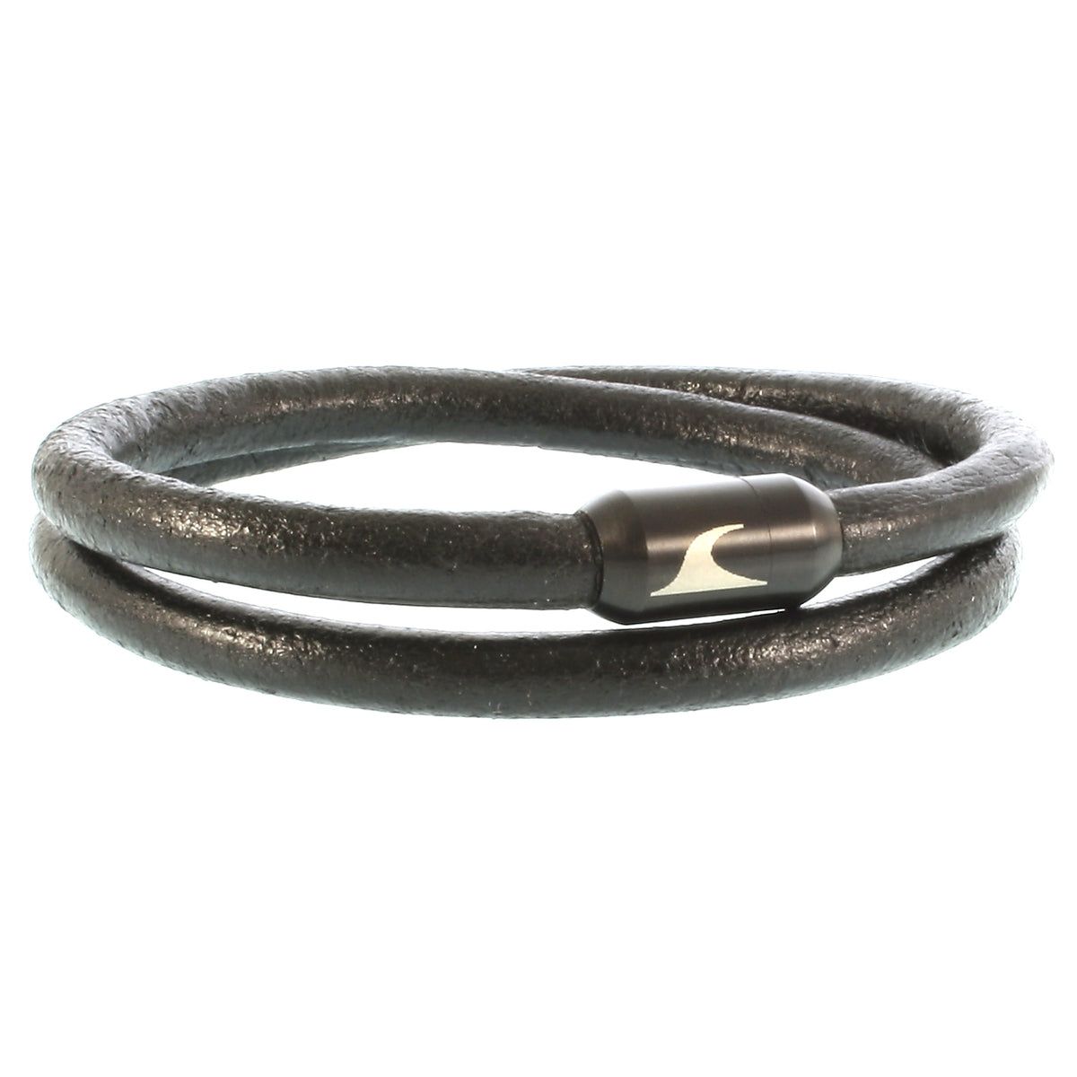 Leder-Armband-Herren-hawaii-schwarz-massiv-Edelstahlverschluss-vorn-wavepirate-shop-r