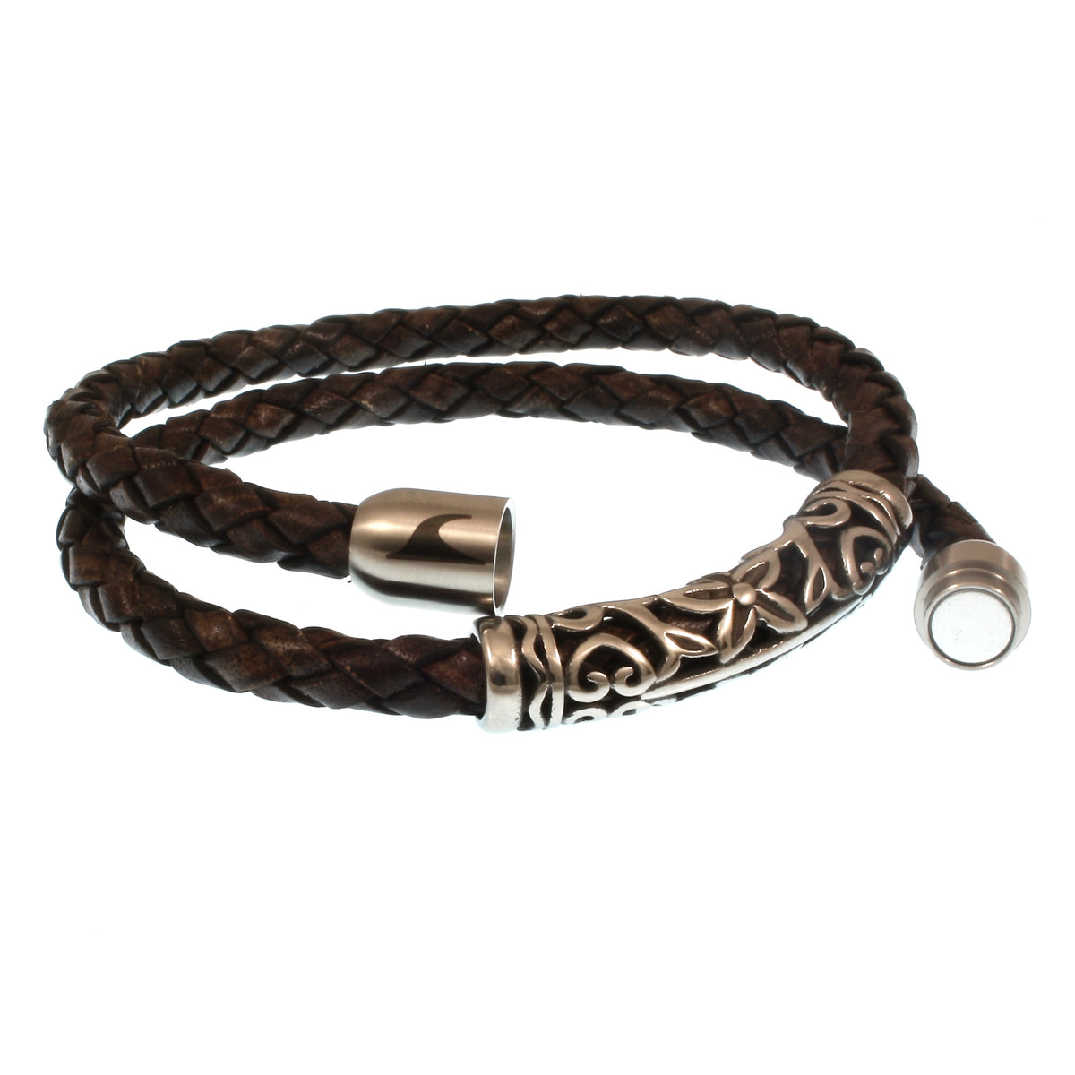 Leder-Armband-Herren-hawaii-xo-braun-Edelstahlverschluss-offen-wavepirate-shop-f