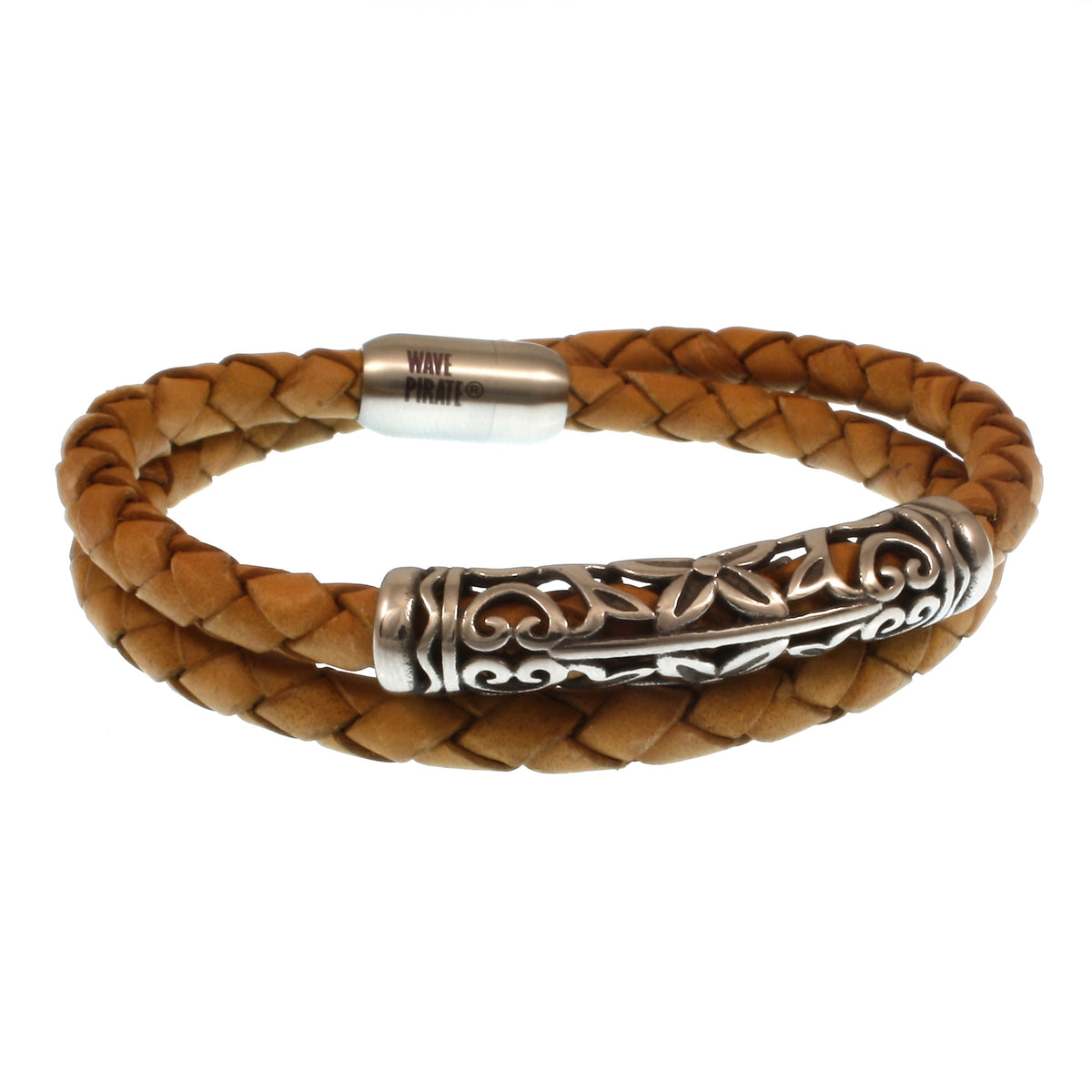 Leder-Armband-Herren-hawaii-xo-cognac-Edelstahlverschluss-hinten-wavepirate-shop-f