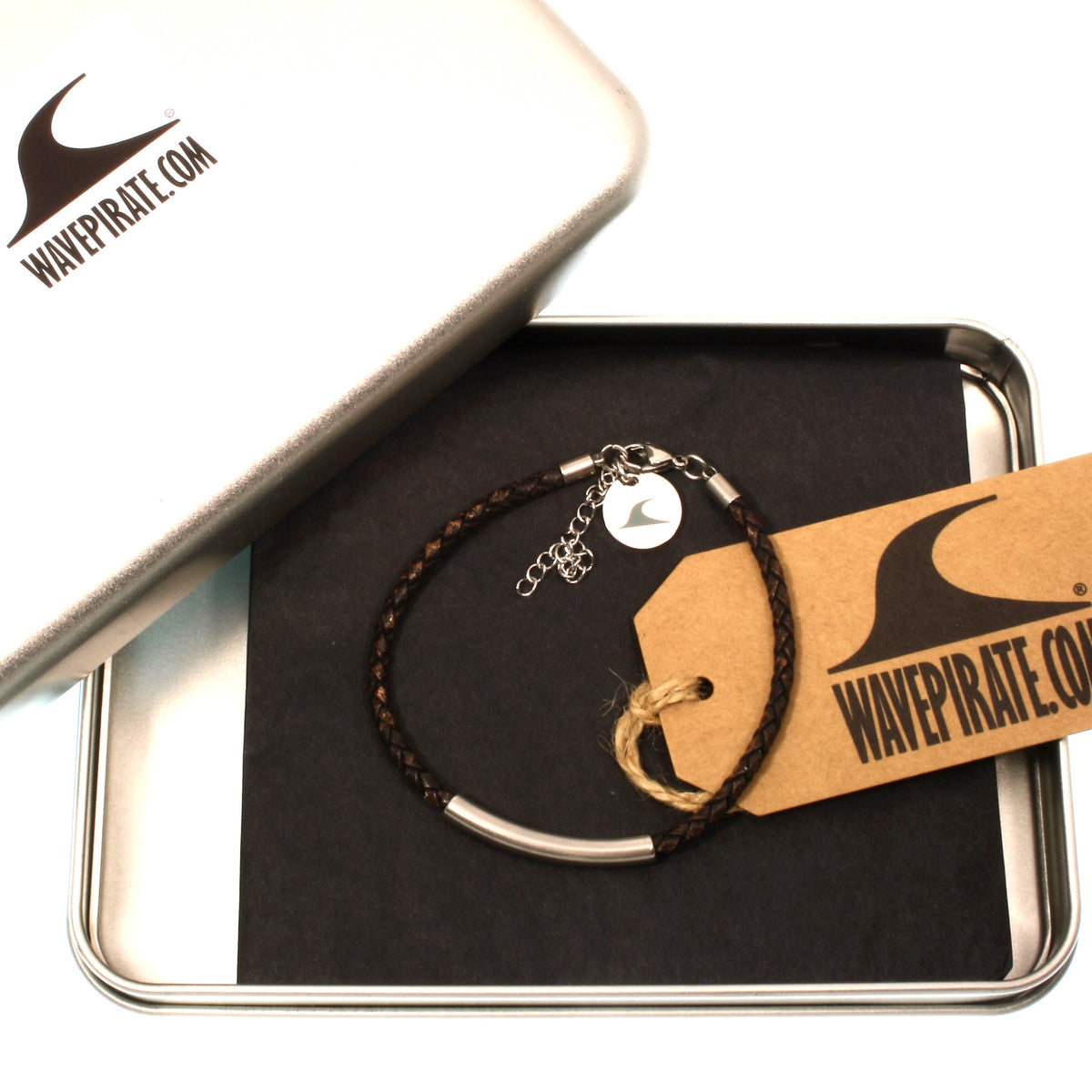 Leder-armband-Damen-herren-curve-fusskette-braun-Edelstahlverschluss-verstellbar-geschenkverpackung-wavepirate-shop-f