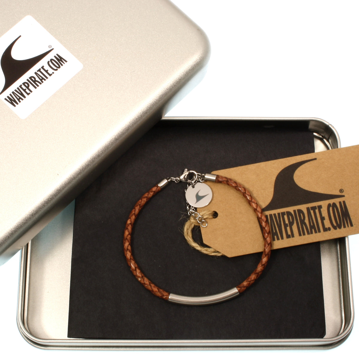 Leder-armband-Damen-herren-curve-fusskette-cognac-Edelstahlverschluss-verstellbar-geschenkverpackung-wavepirate-shop-f