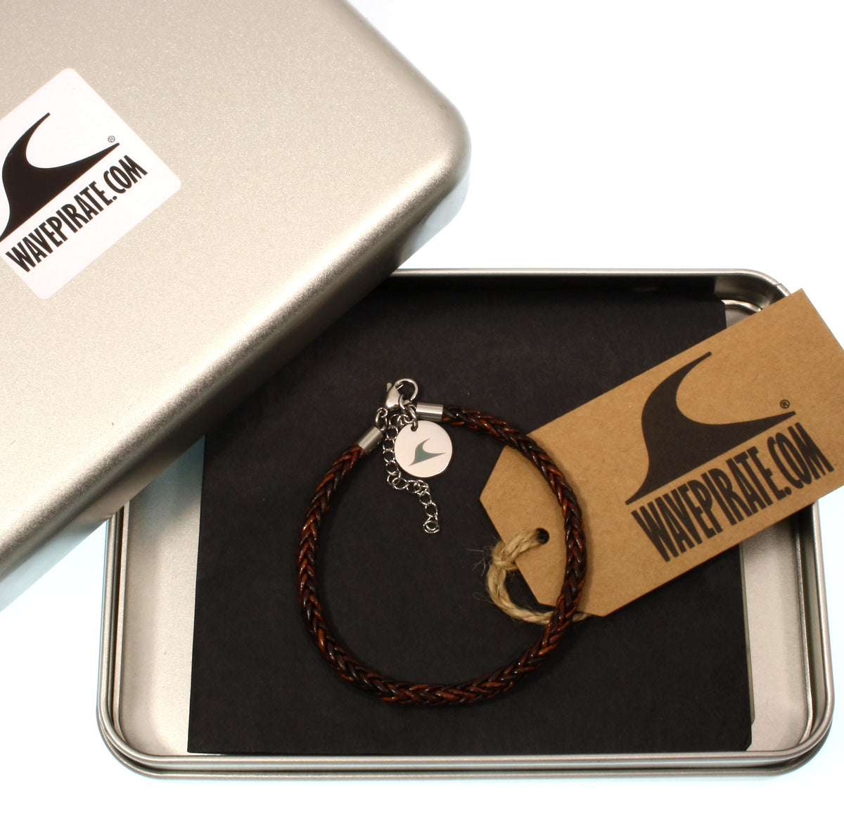 Leder-armband-Herren-damen-fusskette-breeze-braun-geflochten--Edelstahlverschluss-geschenkverpackung-wavepirate-shop-8