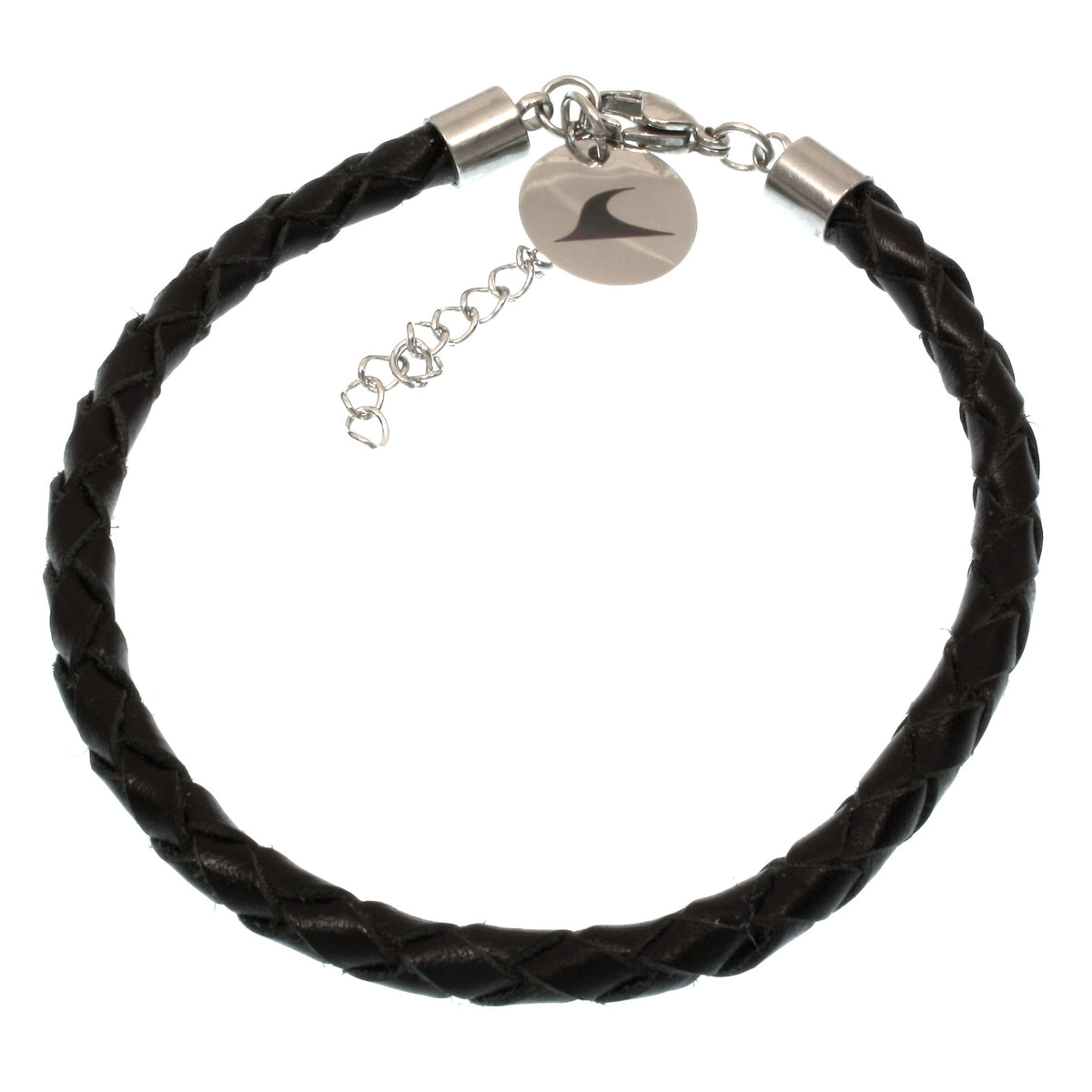 Leder-armband-Herren-damen-fusskette-breeze-schwarz-Edelstahlverschluss-vorn-wavepirate-shop-f