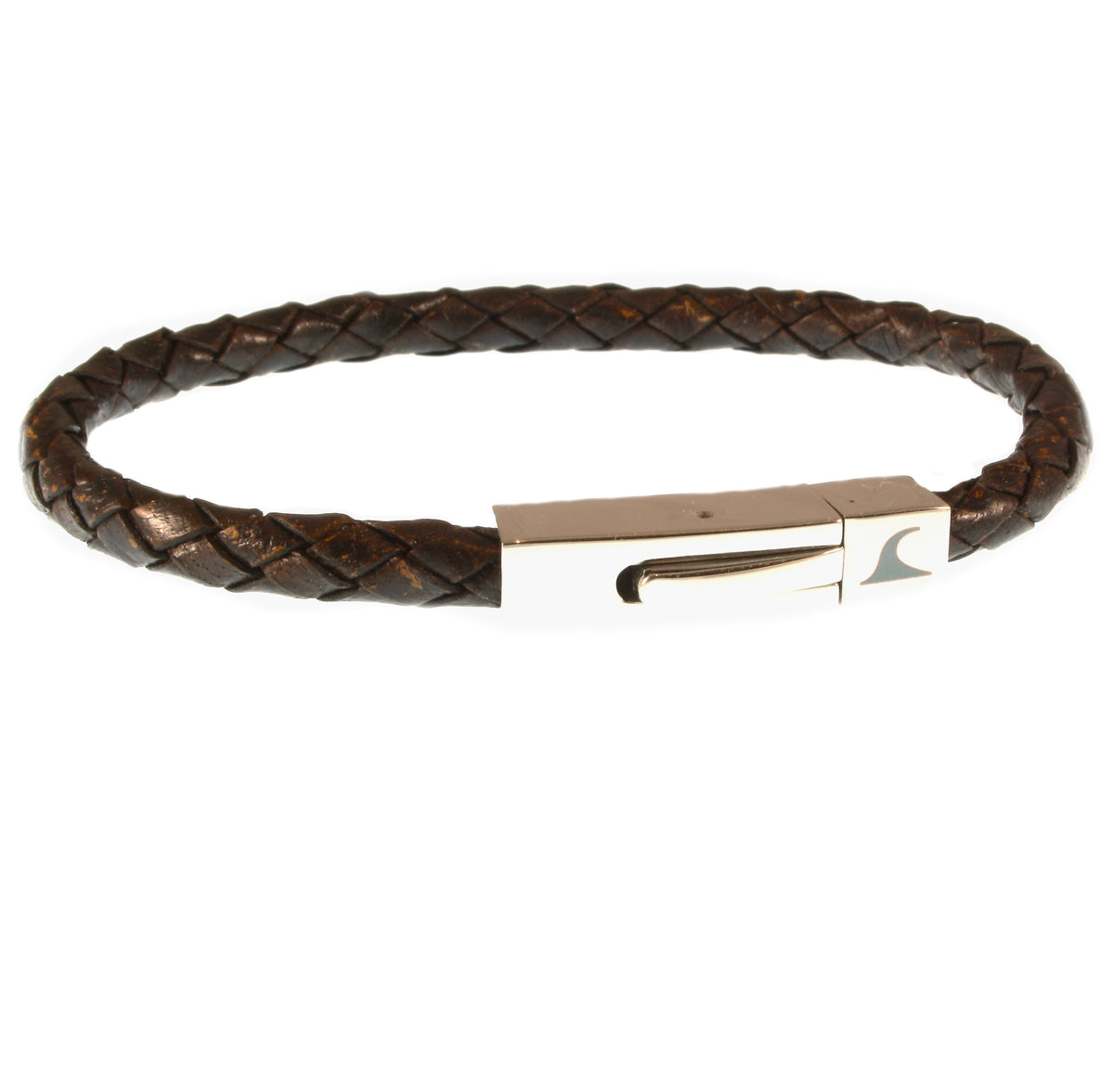 Leder-armband-Herren-damen-one-braun-geflochten-Edelstahlverschluss-vorn-wavepirate-shop-f
