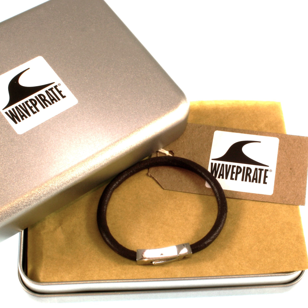 Leder-armband-Herren-damen-one-braun-massiv-Edelstahlverschluss-geschenkverpackung-wavepirate-shop-r