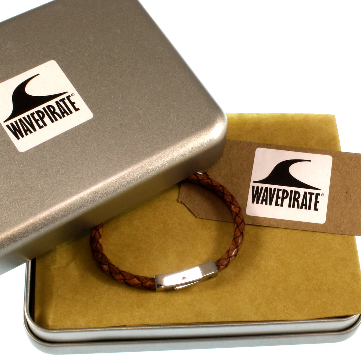 Leder-armband-Herren-damen-one-cognac-geflochten-Edelstahlverschluss-geschenkverpackung-wavepirate-shop-f
