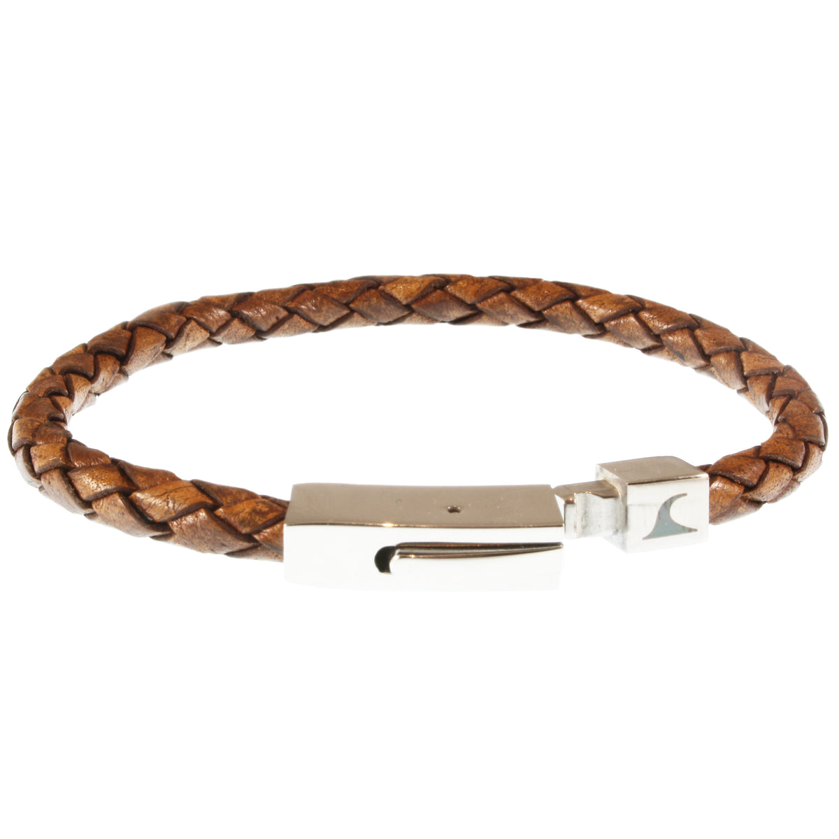 Leder-armband-Herren-damen-one-cognac-geflochten-Edelstahlverschluss-offen-wavepirate-shop-f