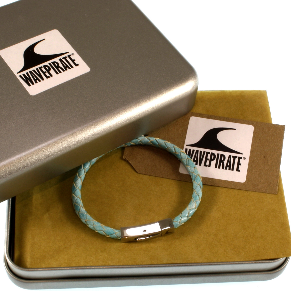 Leder-armband-Herren-damen-one-ice-hellblau-geflochten-Edelstahlverschluss-geschenkverpackung-wavepirate-shop-f