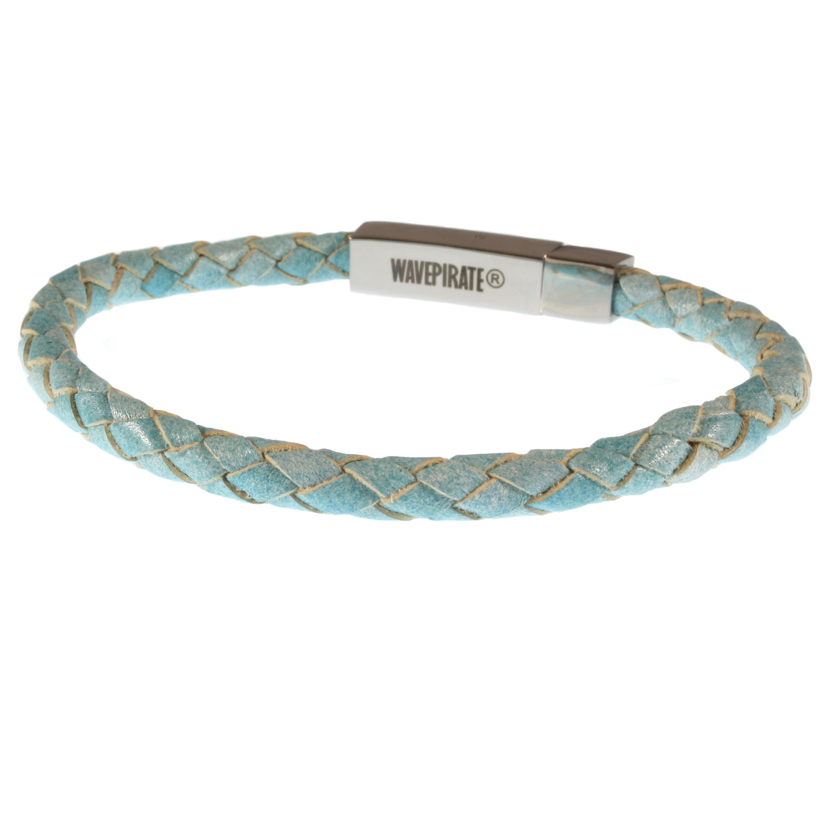 Leder-armband-Herren-damen-one-ice-hellblau-geflochten-Edelstahlverschluss-hinten-wavepirate-shop-f