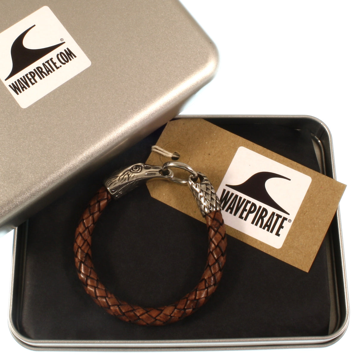 Leder-armband-Herren-eagle-adler-braun-geflochten-Edelstahlverschluss-geschenkverpackung-wavepirate-shop-f