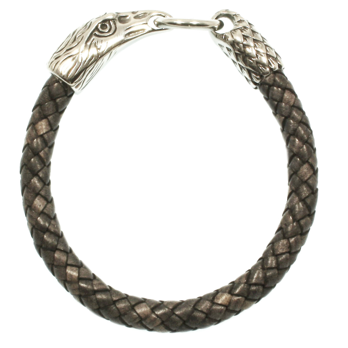 Leder-armband-Herren-eagle-adler-grau-geflochten-Edelstahlverschluss-vorn-wavepirate-shop-f