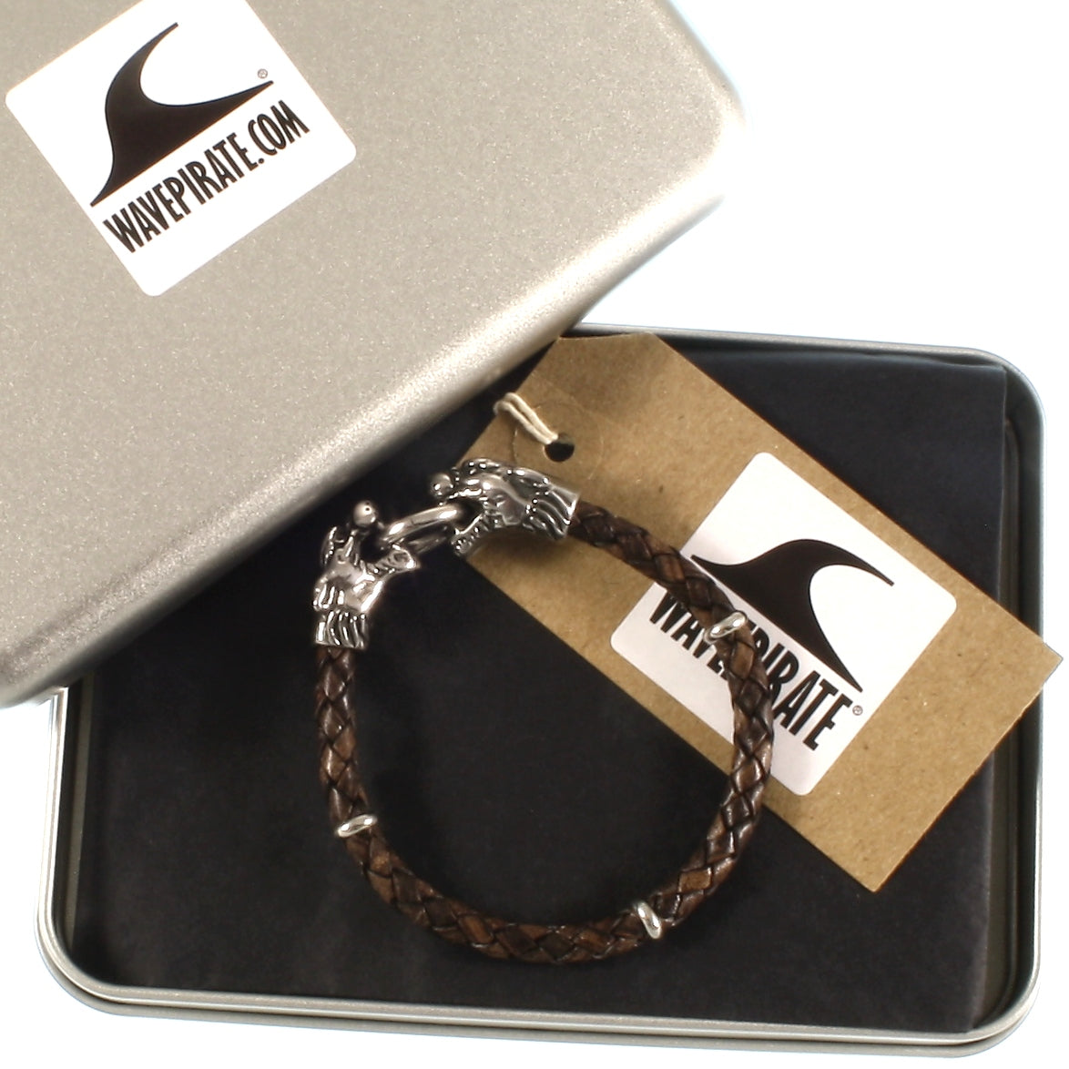 Leder-armband-Herren-lion-braun-geflochten-Edelstahlverschluss-geschenkverpackung-wavepirate-shop-f