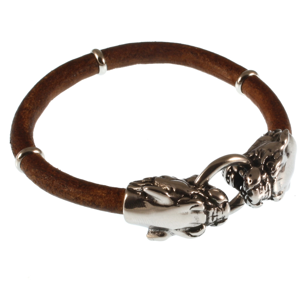 Leder-armband-Herren-lion-braun-massiv-Edelstahlverschluss-vorn-wavepirate-shop-r-1