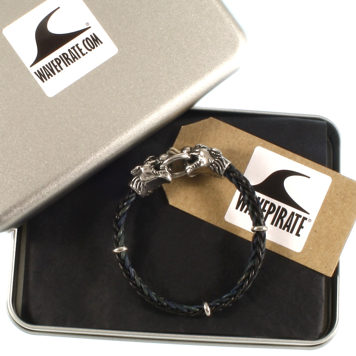 Leder-armband-Herren-lion-schwarz-geflochten-Edelstahlverschluss-geschenkverpackung-wavepirate-shop-8