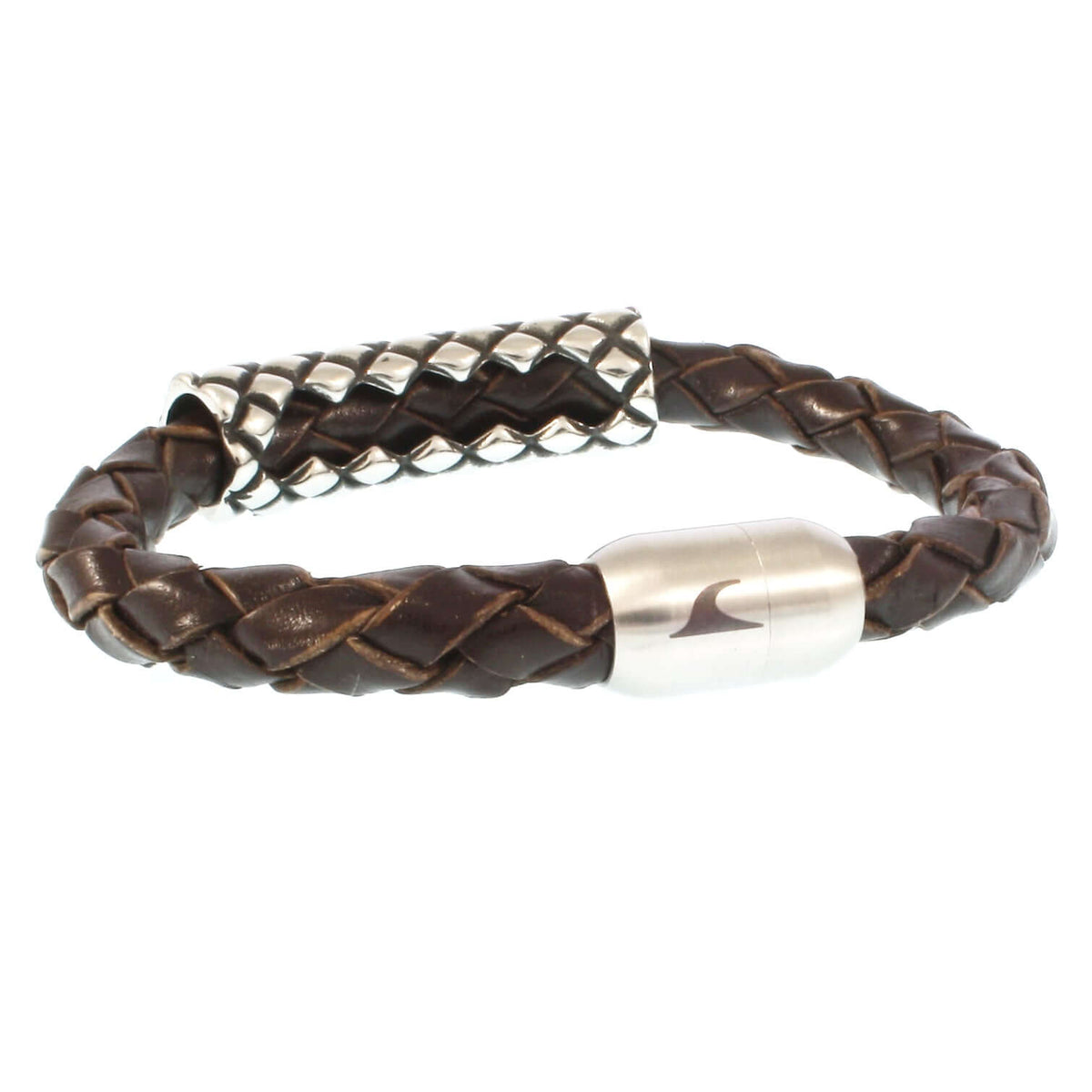 Leder-armband-Herren-max-braun-geflochten-Edelstahlverschluss-hinten-wavepirate-shop-f