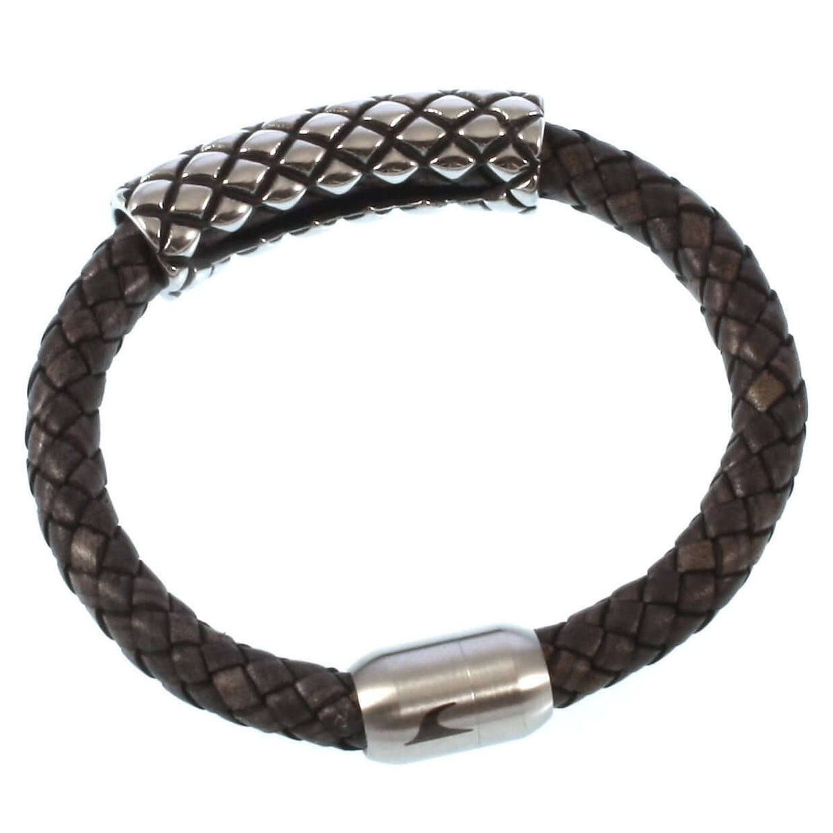 Leder-armband-Herren-max-grau-geflochten-Edelstahlverschluss-hinten-wavepirate-shop-f1